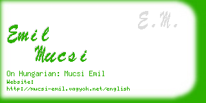 emil mucsi business card